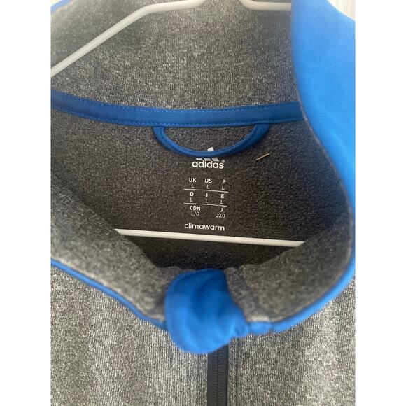 adidas Gray and Blue Men's Jacket - Picture 2 of 10